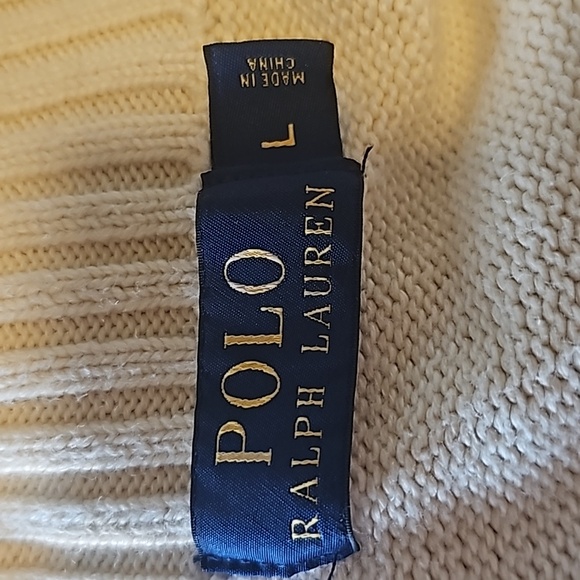 POLO Ralph Lauren  men's 100% cotton 1/4 zipper kint sweater - Picture 9 of 10